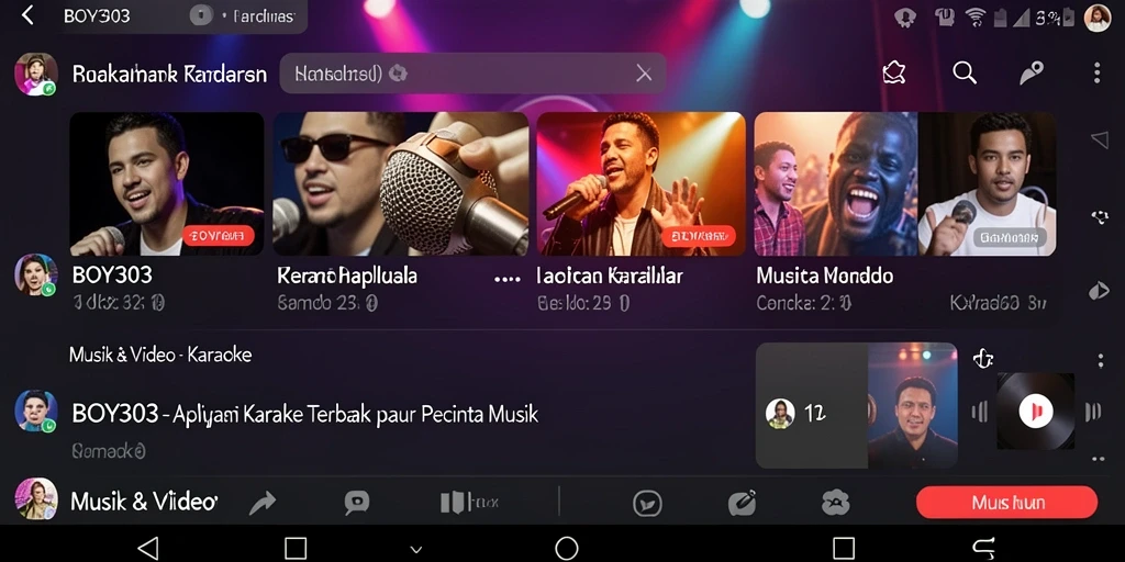 Tampilan antarmuka BOY303 yang memudahkan pengguna saat karaoke.