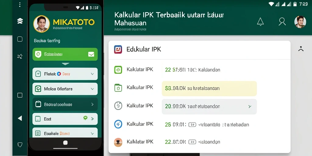 Tampilan antarmuka MIKATOTO yang sederhana dan fungsional untuk Kalkulator IPK.