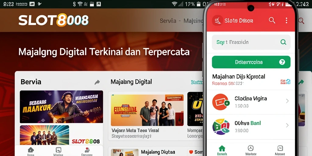 Antarmuka modern SLOT8808 yang menarik dan informatif.