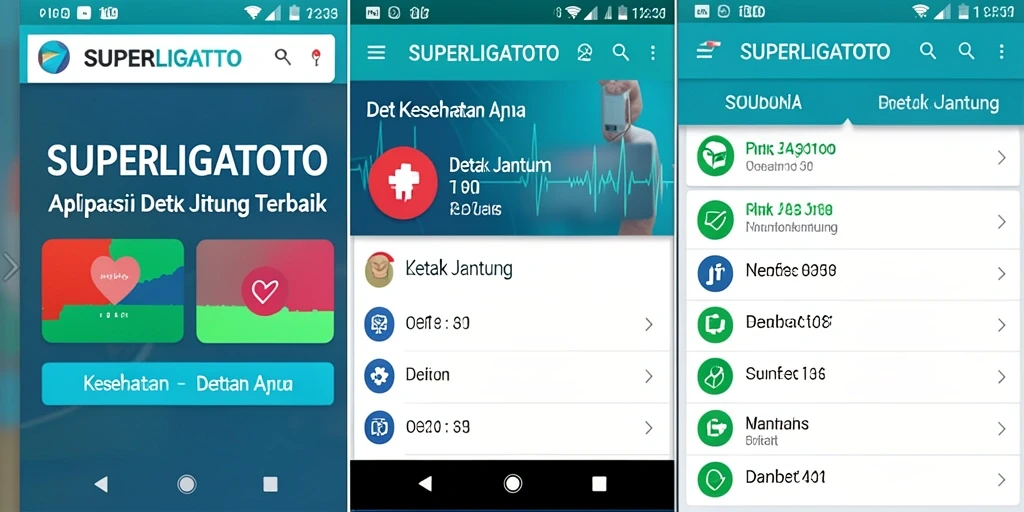 Tampilan antarmuka aplikasi SUPERLIGATOTO yang menarik dan informatif.